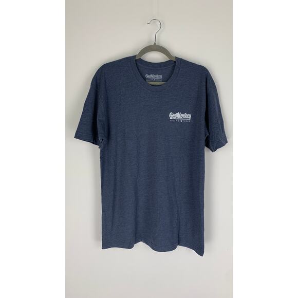 Gas Monkey Garage Simple Logo Tee Heather Blue Mens Size Large New Short Sleeve - Picture 1 of 7